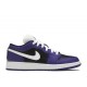 AIR JORDAN 1 LOW GS BLACK COURT PURPLE  Boty 553560 501