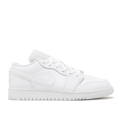 AIR JORDAN 1 LOW GS TRIPLE WHITE  Boty 553560 130