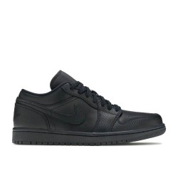 AIR JORDAN 1 LOW TRIPLE BLACK  Boty 553558 091