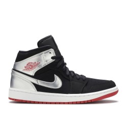 AIR JORDAN 1 MID BLACK METALLIC SILVER  Boty 554724 057