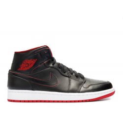 AIR JORDAN 1 MID BLACK RED  Boty 554724 028