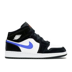 AIR JORDAN 1 MID GS BLACK RACER BLUE  Boty 554725 084