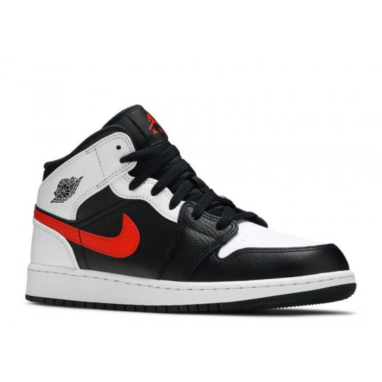 AIR JORDAN 1 MID GS CHILE RED  Boty 554725 075