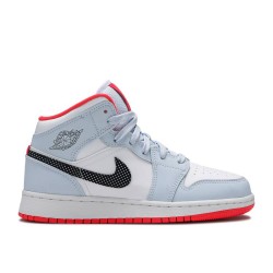 AIR JORDAN 1 MID GS HALF BLUE  Boty 555112 400