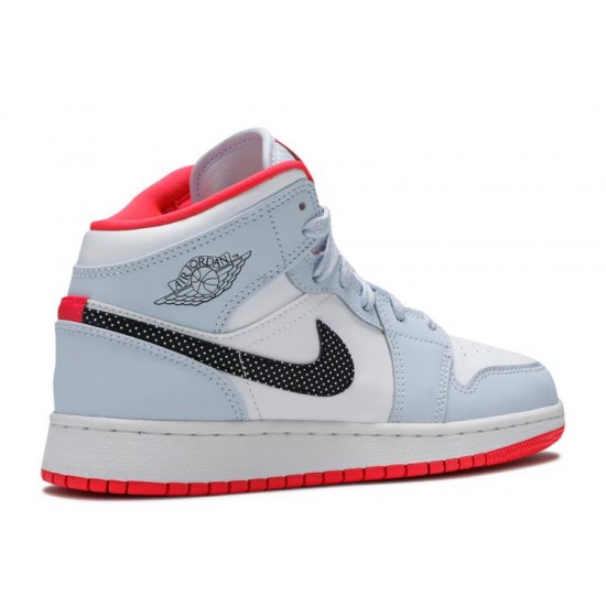 AIR JORDAN 1 MID GS HALF BLUE  Boty 555112 400