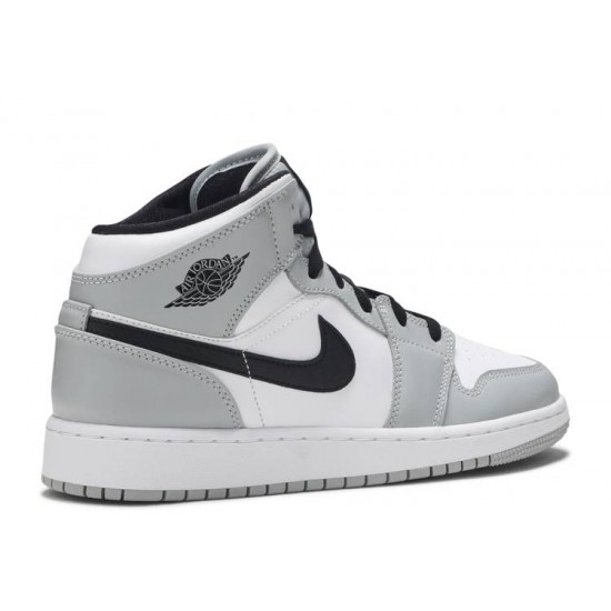 AIR JORDAN 1 MID GS LIGHT SMOKE GREY  Boty 554725 092