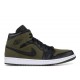 AIR JORDAN 1 MID OLIVE CANVAS  Boty 554724 301