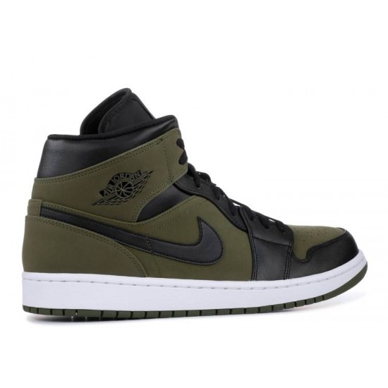 AIR JORDAN 1 MID OLIVE CANVAS  Boty 554724 301