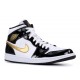 AIR JORDAN 1 MID PATENT BLACK GOLD  Boty 852542 007