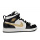 AIR JORDAN 1 MID PATENT PS BLACK GOLD  Boty bq6932 007