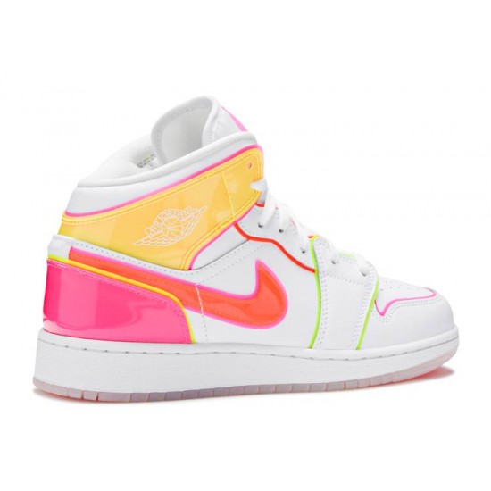 AIR JORDAN 1 MID SE GS EDGE GLOW  Boty cv4611 100