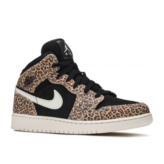 AIR JORDAN 1 MID SE GS LEOPARD  Boty bq6931 021