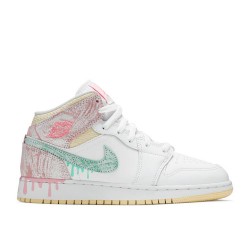 AIR JORDAN 1 MID SE GS PAINT DRIP  Boty dd1666 100