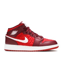 AIR JORDAN 1 MID SE GS RED QUILTED  Boty av5174 600