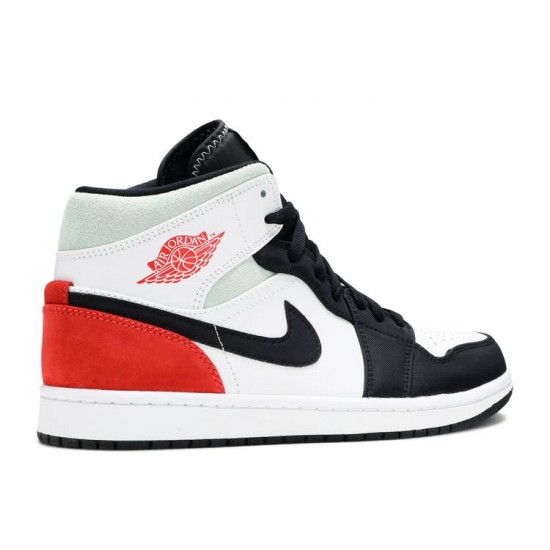 AIR JORDAN 1 MID SE RED BLACK TOE  Boty 852542 100