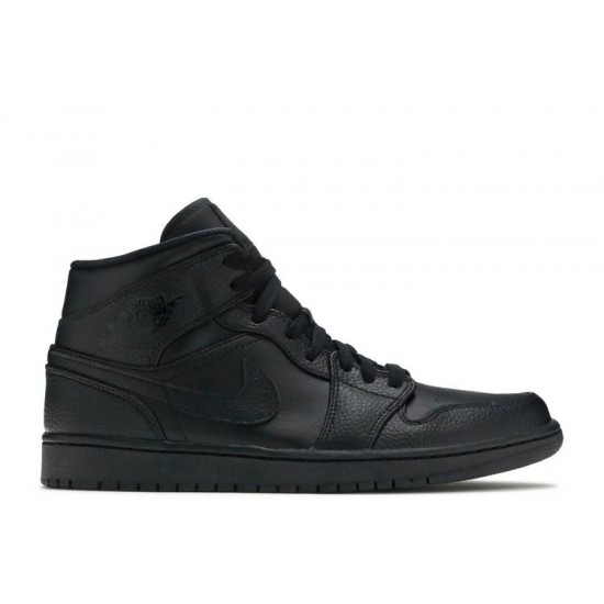 AIR JORDAN 1 MID TRIPLE BLACK  Boty 554724 011