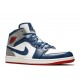 AIR JORDAN 1 MID TRUE BLUE  Boty 554724 107