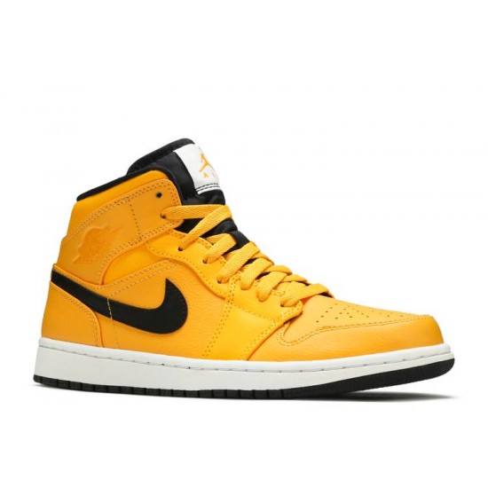 AIR JORDAN 1 MID UNIVERSITY GOLD YELLOW  Boty 554724 700