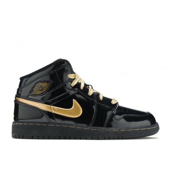 AIR JORDAN 1 PHAT GS BLACK METALLIC GOLD  Boty 364781 001