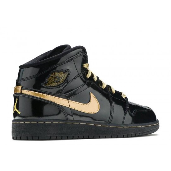 AIR JORDAN 1 PHAT GS BLACK METALLIC GOLD  Boty 364781 001