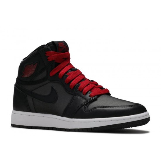 AIR JORDAN 1 RETRO HIGH OG BG BLACK GYM RED  Boty 575441 060