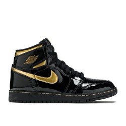 AIR JORDAN 1 RETRO HIGH OG GS BLACK METALLIC GOLD  Boty 575441 032