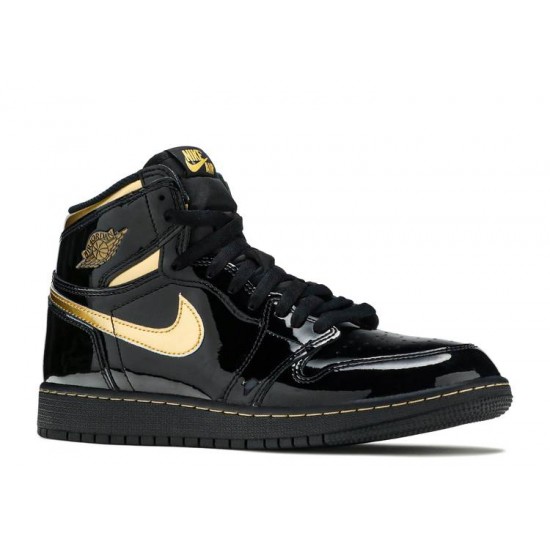 AIR JORDAN 1 RETRO HIGH OG GS BLACK METALLIC GOLD  Boty 575441 032