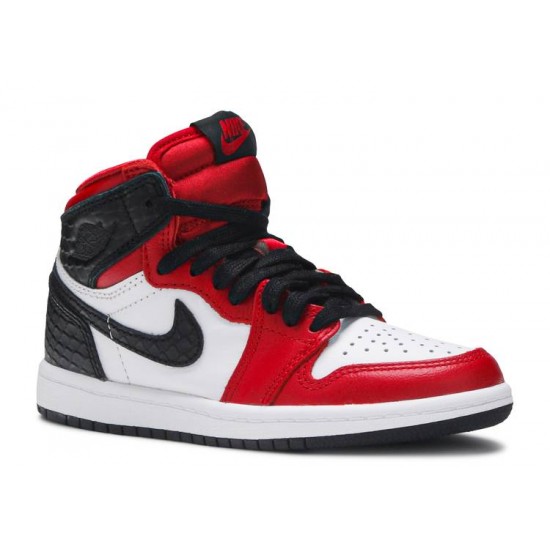 AIR JORDAN 1 RETRO HIGH OG PS SATIN RED  Boty cu0449 601