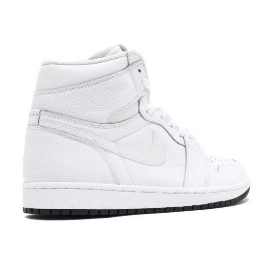 AIR JORDAN 1 RETRO HIGH OG WHITE PERFORATED  Boty 555088 100