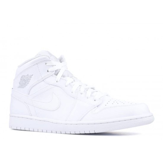 AIR JORDAN 1 RETRO MID TRIPLE WHITE  Boty 554724 104