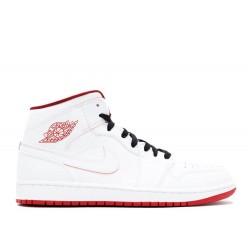 AIR JORDAN 1 RETRO MID WHITE GYM RED  Boty 554724 103