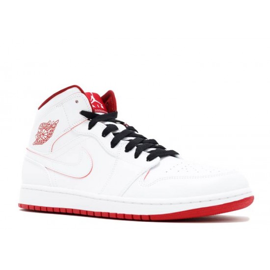 AIR JORDAN 1 RETRO MID WHITE GYM RED  Boty 554724 103