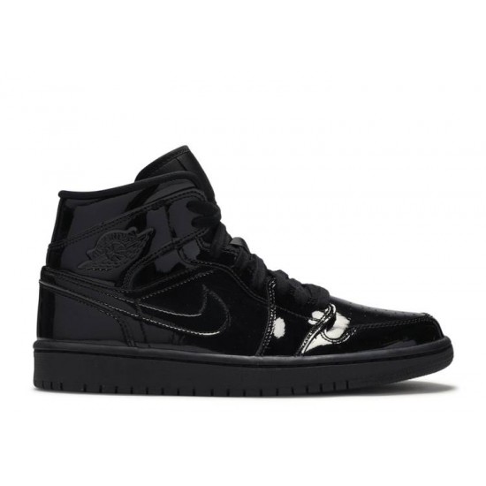 WMNS AIR JORDAN 1 MID PATENT SE TRIPLE BLACK  Boty bq6472 002