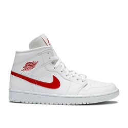 WMNS AIR JORDAN 1 MID WHITE UNIVERSITY RED  Boty bq6472 106