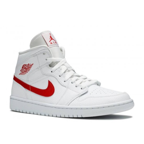 WMNS AIR JORDAN 1 MID WHITE UNIVERSITY RED  Boty bq6472 106