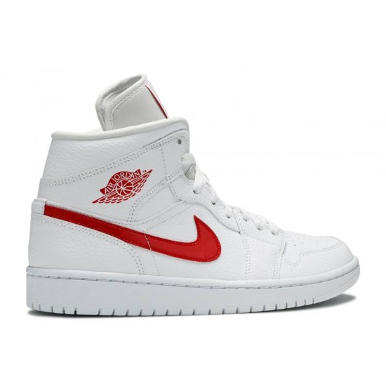 WMNS AIR JORDAN 1 MID WHITE UNIVERSITY RED  Boty bq6472 106