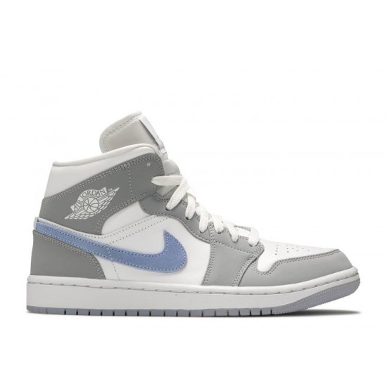 WMNS AIR JORDAN 1 MID WOLF GREY ALUMINUM  Boty bq6472 105