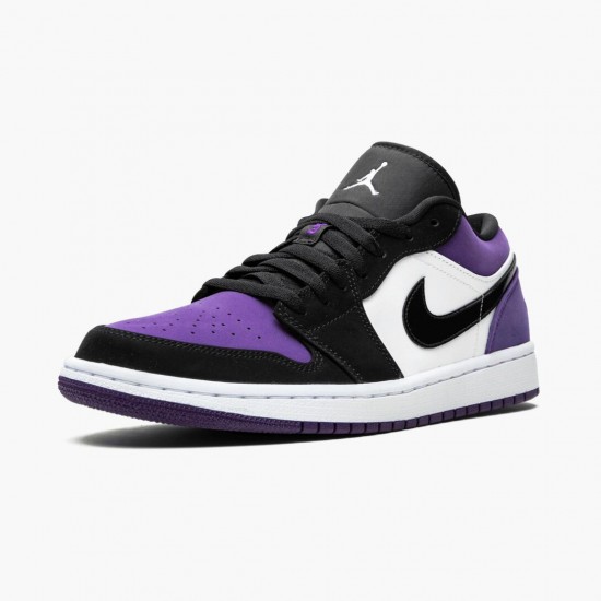 Air Jordan 1 Low Court Purple White/Black/Court Purple Dámské/Pánské Boty