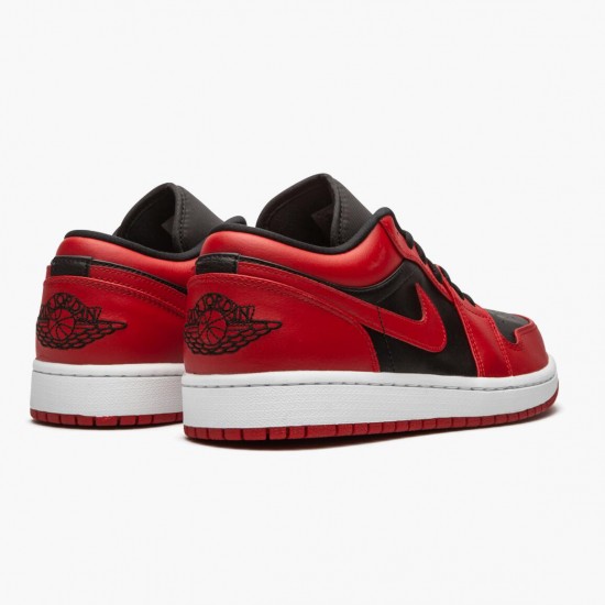 Air Jordan 1 Retro Low Reverse Bred Gym Red/Black Gym Red/White Dámské/Pánské Boty