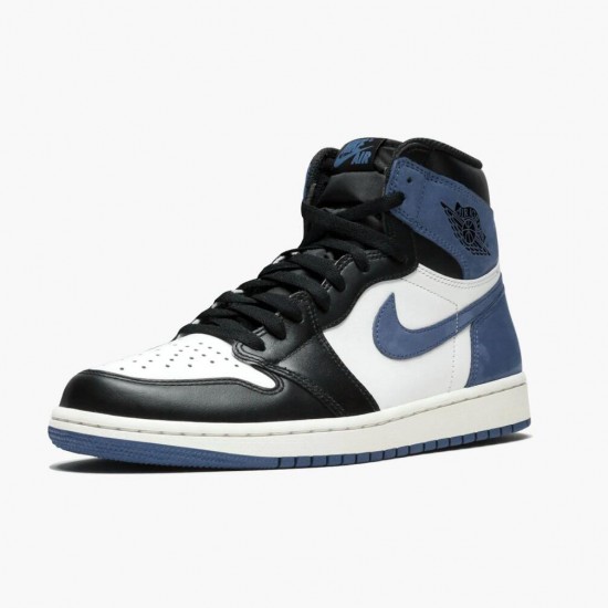 Air Jordan 1 Retro High Blue Moon Summit White/Blue Moon-Black Dámské/Pánské Boty