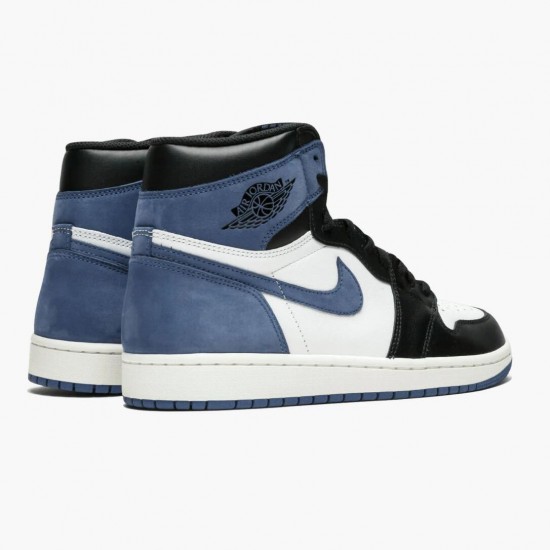 Air Jordan 1 Retro High Blue Moon Summit White/Blue Moon-Black Dámské/Pánské Boty