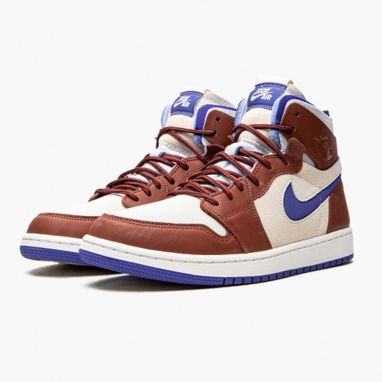 Air Jordan 1 Zoom CMFT Team Red Team Red/Sail-Hyper Royal Dámské/Pánské Boty