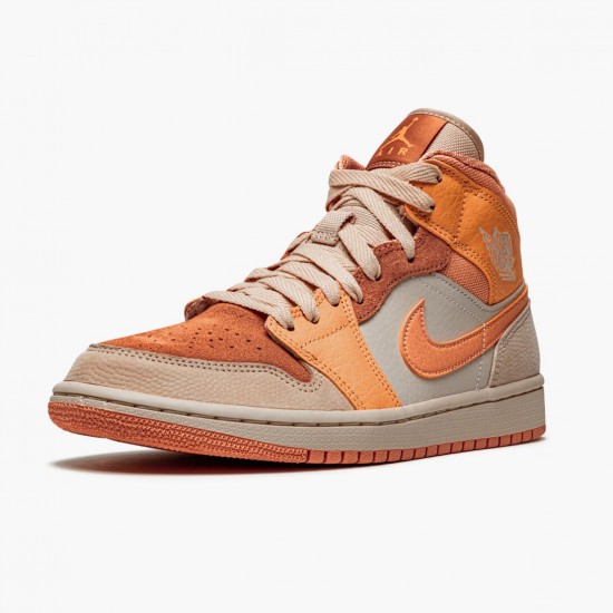 Air Jordan 1 Mid Apricot Orange Apricot Agate Terra Blush Atomic Orange/Apricot Agate/Terra Blush Dámské/Pánské Boty