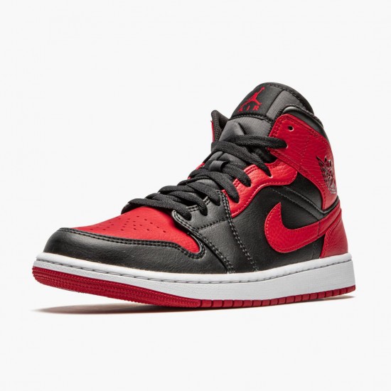 Air Jordan 1 Mid Banned 2020 Black/University Red/Black Whi Dámské/Pánské Boty