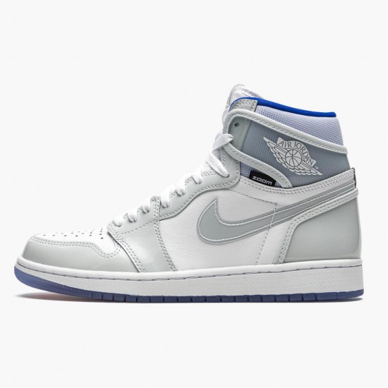 Air Jordan 1 High Zoom Racer Blue Whit/White-Racer Blue Pánské Boty