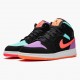 Air Jordan 1 Mid Candy Black/Total Orange Dámské/Pánské Boty