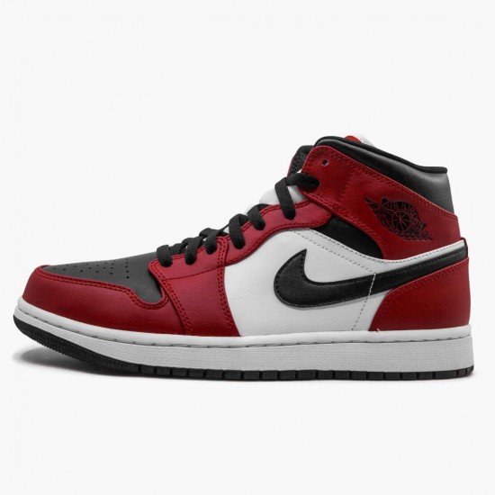 Air Jordan 1 Mid Chicago Black Toe Black/Gym Red/White Pánské Boty