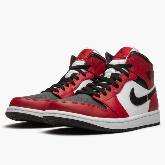 Air Jordan 1 Mid Chicago Black Toe Black/Gym Red/White Pánské Boty