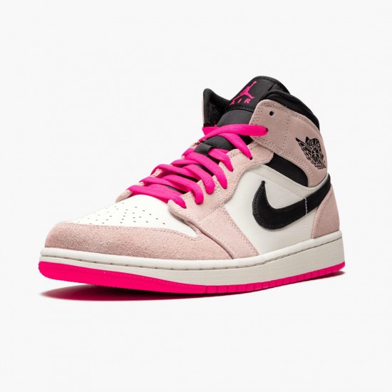 Air Jordan 1 Mid Crimson Tint Crimson Tint/Hyper Pink/Black Dámské/Pánské Boty