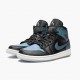 Air Jordan 1 Mid Iridescent Black Black/Pale Ivory/Multi Color Dámské/Pánské Boty